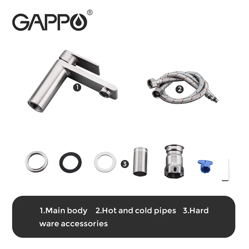 Смеситель для раковины GAPPO кран из нержавеющей стали ванной комнаты