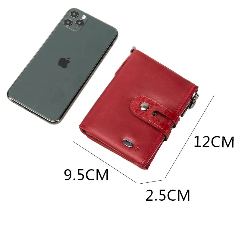 Умный кожаный женский кошелек маленький бумажник с монетницей кредитницей