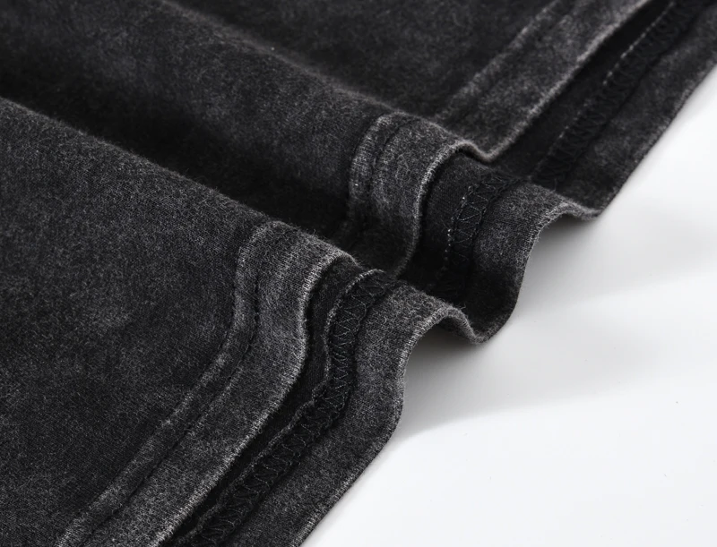 Тяжелая белая футболка со снежинками потертая старая черная Ретро с длинным