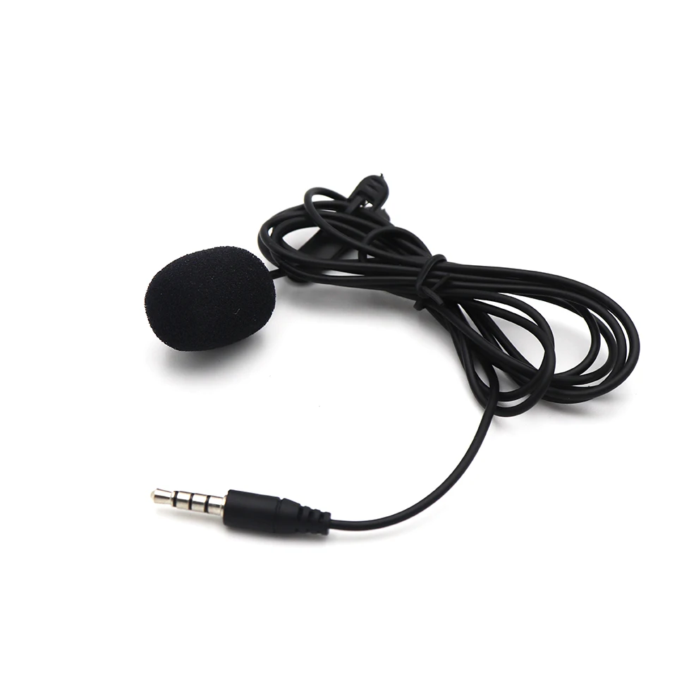 

Portable 3.5mm Microphone Clip Tie Collar for Mobile Phone Speaking in Lecture Bracket Clip Vocal Audio Lapel Microphones 1.5m