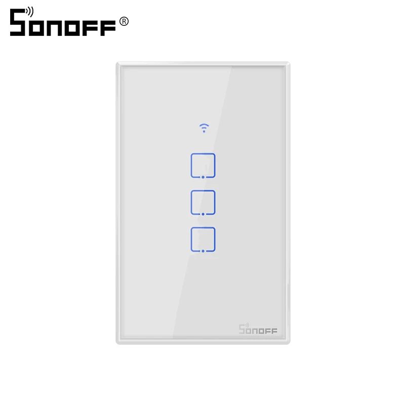 10 шт Sonoff WiFi переключатель TX T0 US 1 банда Настенный умный сенсорный переключатель 315 RF/APP пульт дистанционного управления для Alexa Google Assistant умный дом