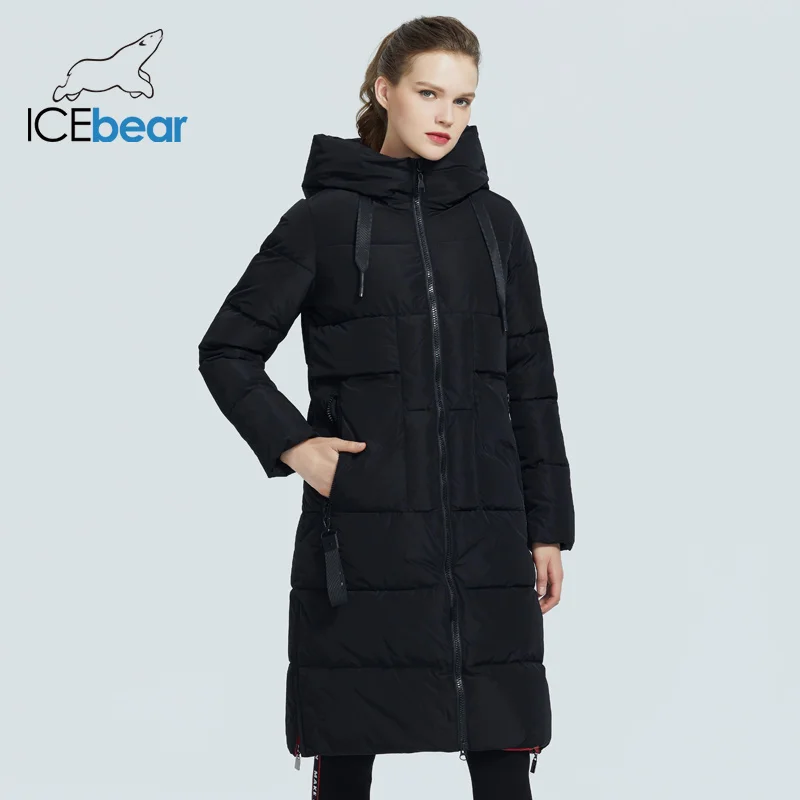 ICEbear 2019 Новая зимняя женская куртка высокого качества с длинным женским пальто