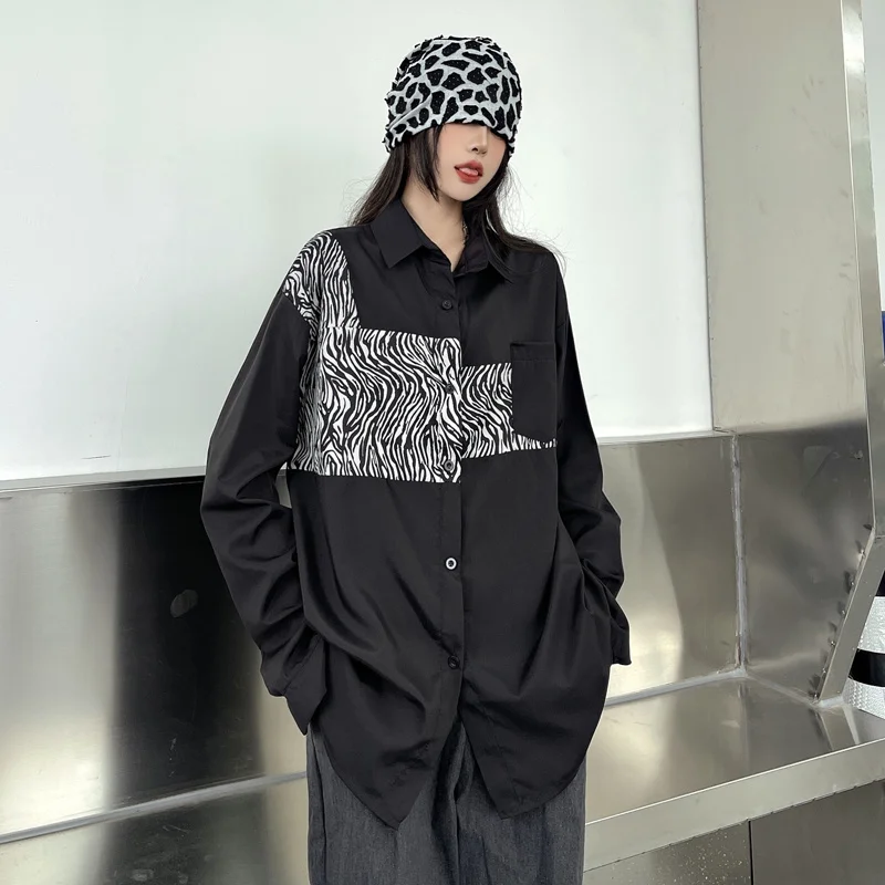 Осень/зима осень повседневный дизайн в гонконгском стиле с принтом зебры |