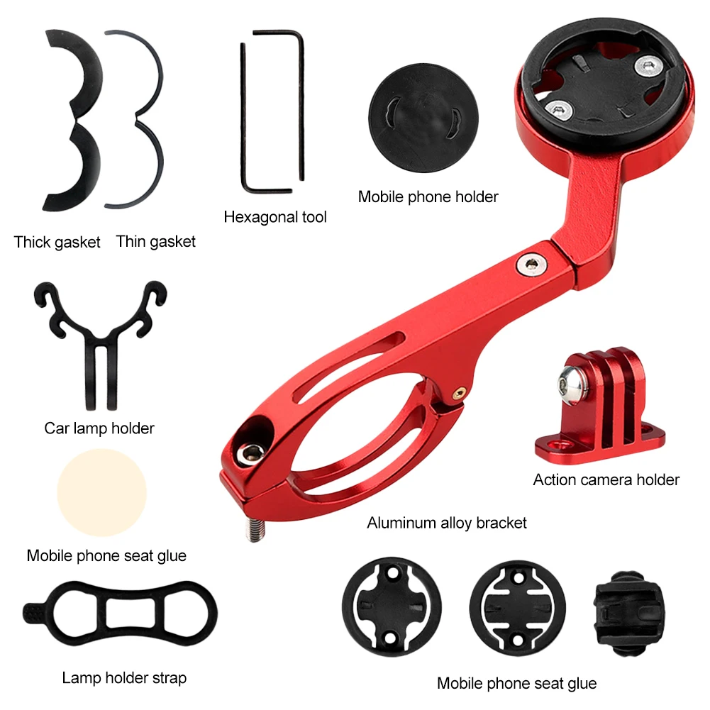 

Bicycle Mounts Set Camera Flashlight Handlebar Holder Mountain Bike Wall Extend Rack Cradle Phone Bike GPS Computer Light Camera