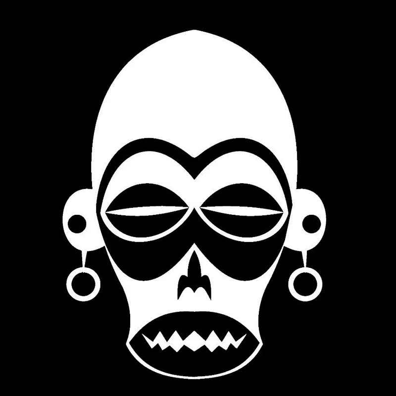 

11.9cm*15.7cm African Mask Ethnic Vinyl Car-Styling Car Sticker