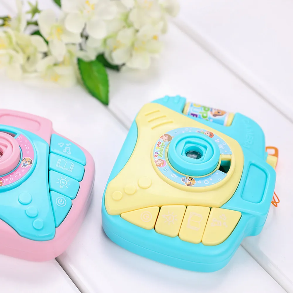 Cute Baby Cartoon Plastic Educative Toys Games Children Electric Mini Simulation Sound And Light Projection Camera Gift |