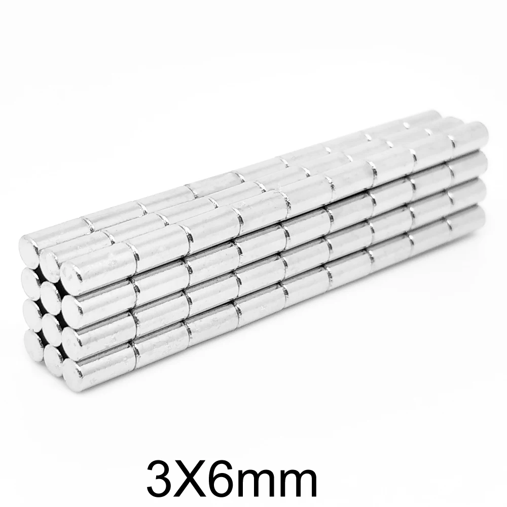 

50~1000PCS 3x6 Search Minor Diameter Magnet 3mm x 6mm Bulk Small Round Magnets 3x6mm Neodymium Disc Magnets 3*6 strong magnetic