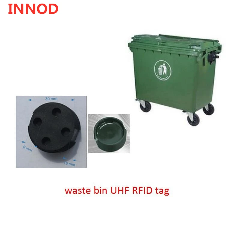 quality garbage bin rfid tag uhf iso18000-6c small long range passive waterproof trash waste | Безопасность и защита
