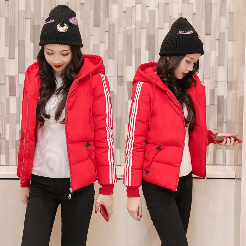 Abrigos Mujer Invierno куртка женская зимняя модная теплая плотная однотонная Короткая Стильная хлопковая стеганая парка пальто стоячий воротник Xxl