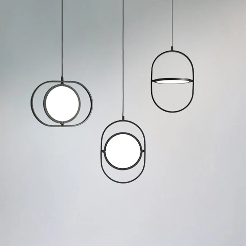 Простая Скандинавская Круглая Люстра для ресторана гостиной прихожая