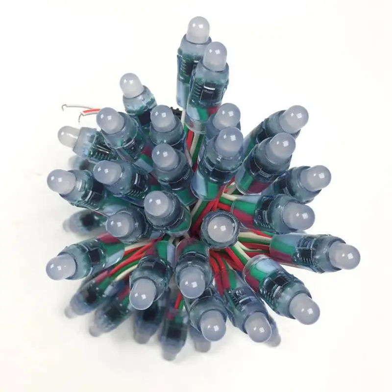 50 светодиодов 12мм WS2811 2811 IC Полноцветный пиксельный модуль светодиодного освещения, вход DC5V, водонепроницаемый, цифровой RGB цвет.