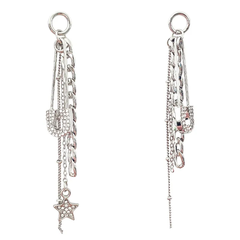 

Asymmetric Long Metal Geometry Crystal Earrings South Korea Fashion Hip-Hop Punk Contracted Earrings Woman Jewelry, Gift Accesso