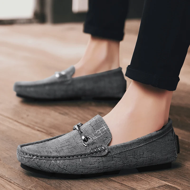 Мужские лоферы Мужская повседневная обувь из натуральной замши Mocassim Masculino