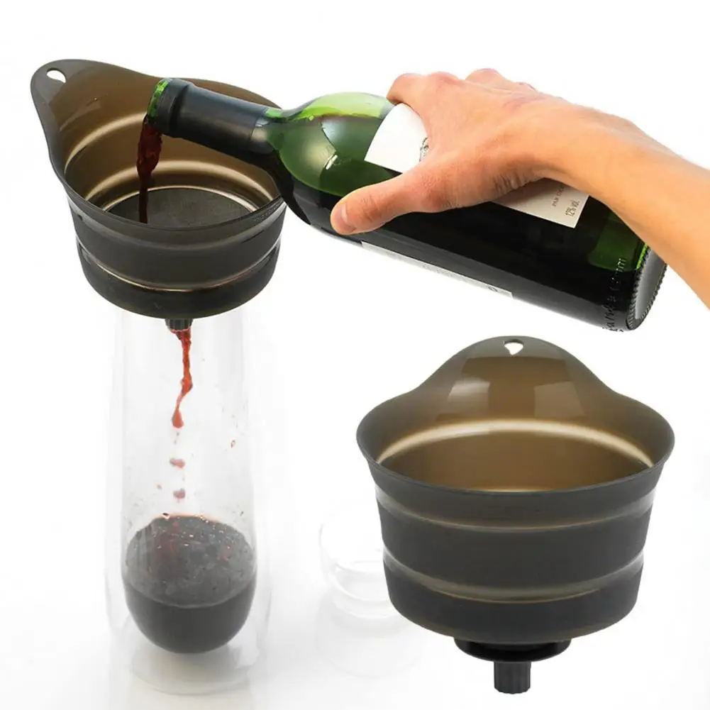 

80%HOTRed Wine Filter Collapsible Barware Silicone Brew Basket Strainer for Bar