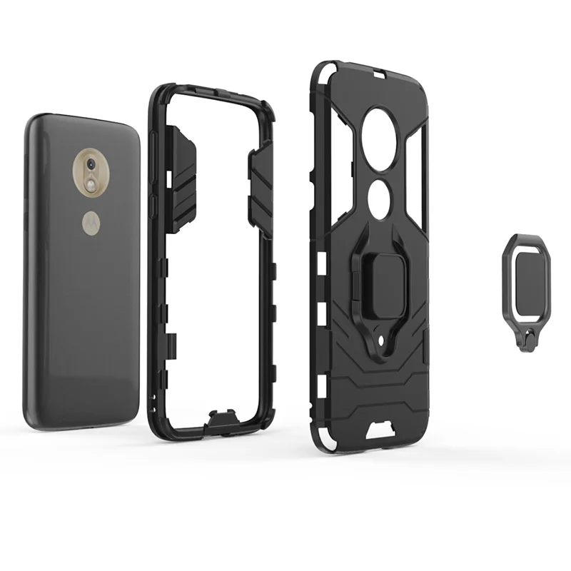 SemgCeKen armor кольцо на палец магнитный автомобильный держатель чехол для motorola moto g7 plus