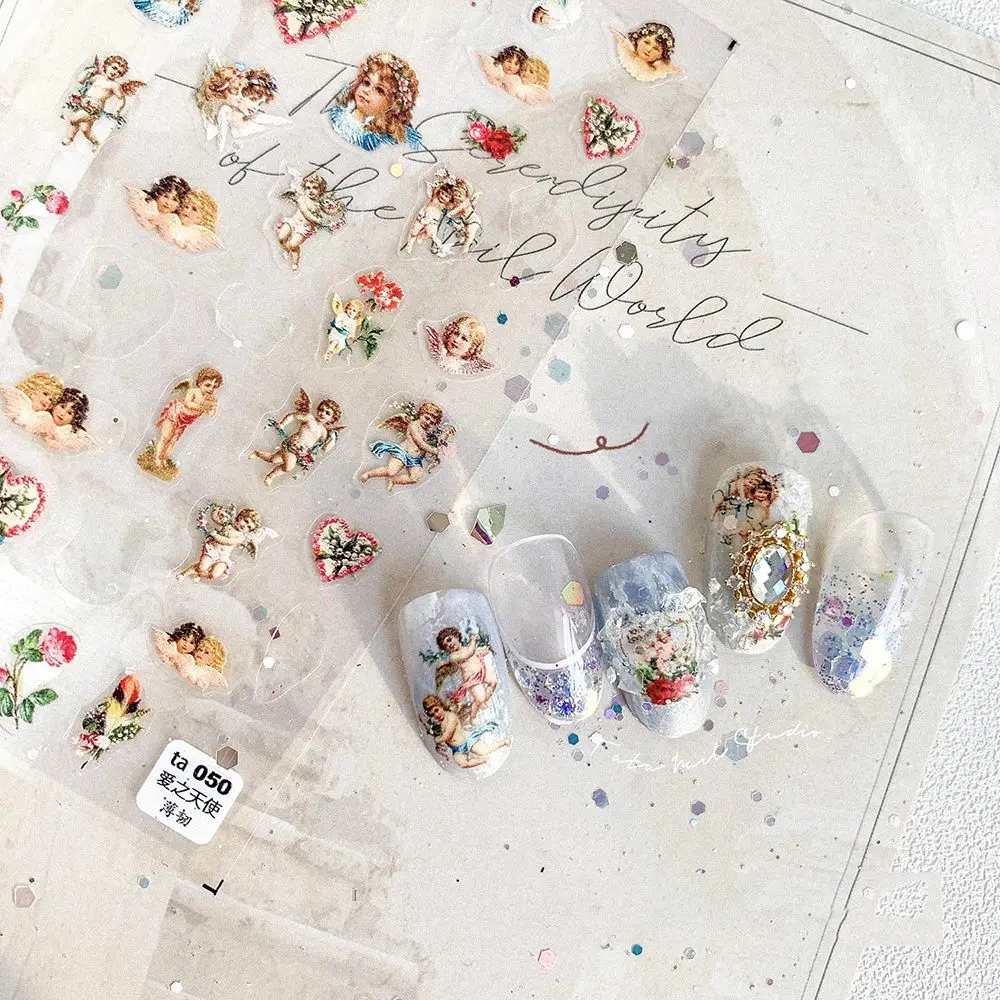 

Наклейка для ногтей «сделай сам», украшение для ногтей, ангел, наклейки для ногтевого дизайна, аксессуары для маникюра