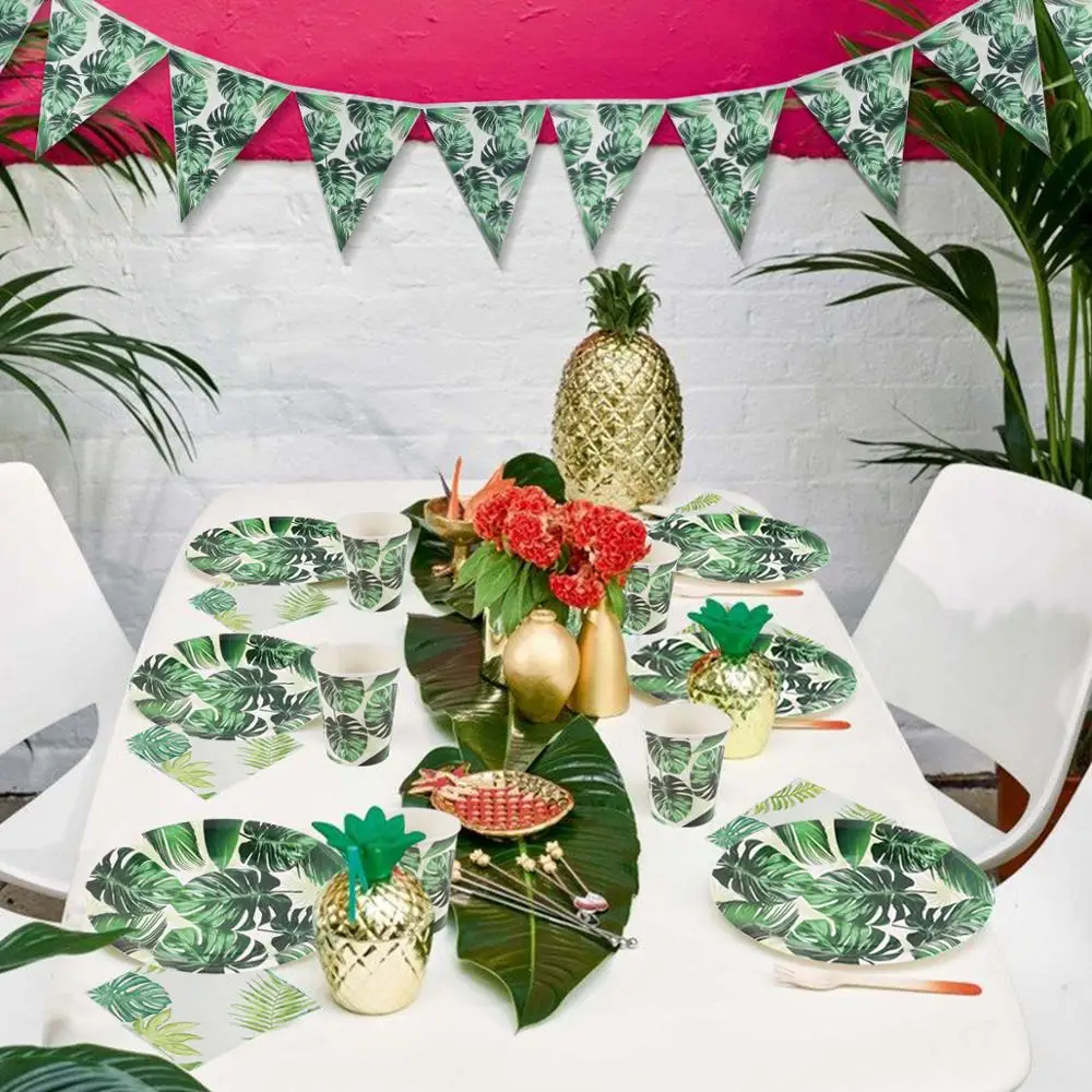 Гавайская одноразовая посуда Frigg декор для дня рождения в стиле джунглей