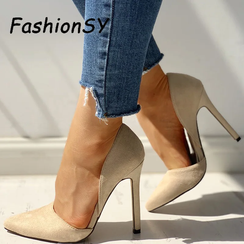 Туфли-лодочки на тонком высоком каблуке новые пикантные женские разноцветные