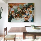 Камень Аугуст Ренуар Ланч знаменитый рисунок на холсте настенное искусство декоративная картина для гостиной домашний декор