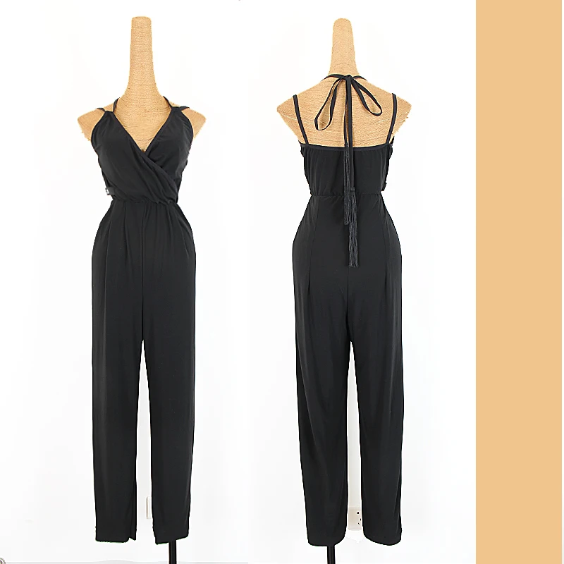 2020 Newest Sleeveless Girls Latin Dance Pants Ballroom Cha Samba Bachata Jumpsuits Costume For Women K12 | Тематическая одежда и