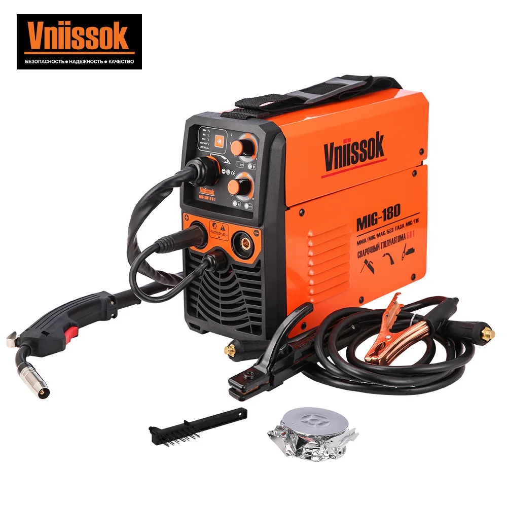 2021 Сварочный полуавтомат инвертор Viissok MIG 180（MMA/MIG/MIG NO GAS /MAG/TIG Многофункциональный сварочный аппарат 5 в 1