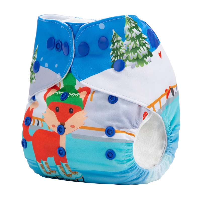 Все в одном подгузник органический хлопок детские подгузники маленькая лиса