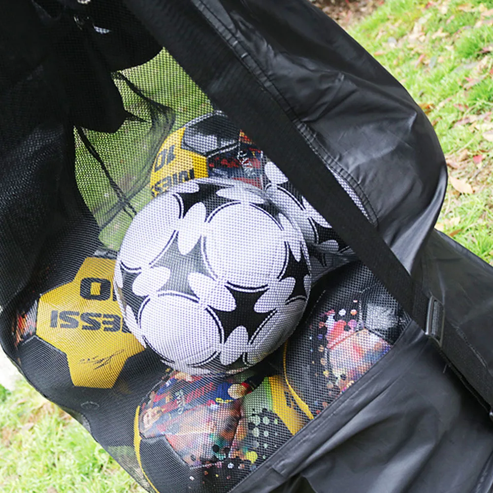 

Mesh Drawstring Sack Outdoor Basketball Storage Bag Volleyball Extra Large Ball Waterproof Shoulder Bag Sports Football Carrying