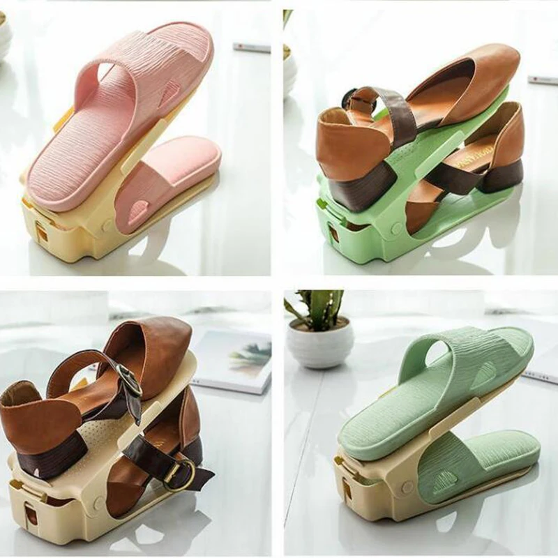 16 шт. органайзер для обуви двойная коробка стойки Регулируемый Экономия