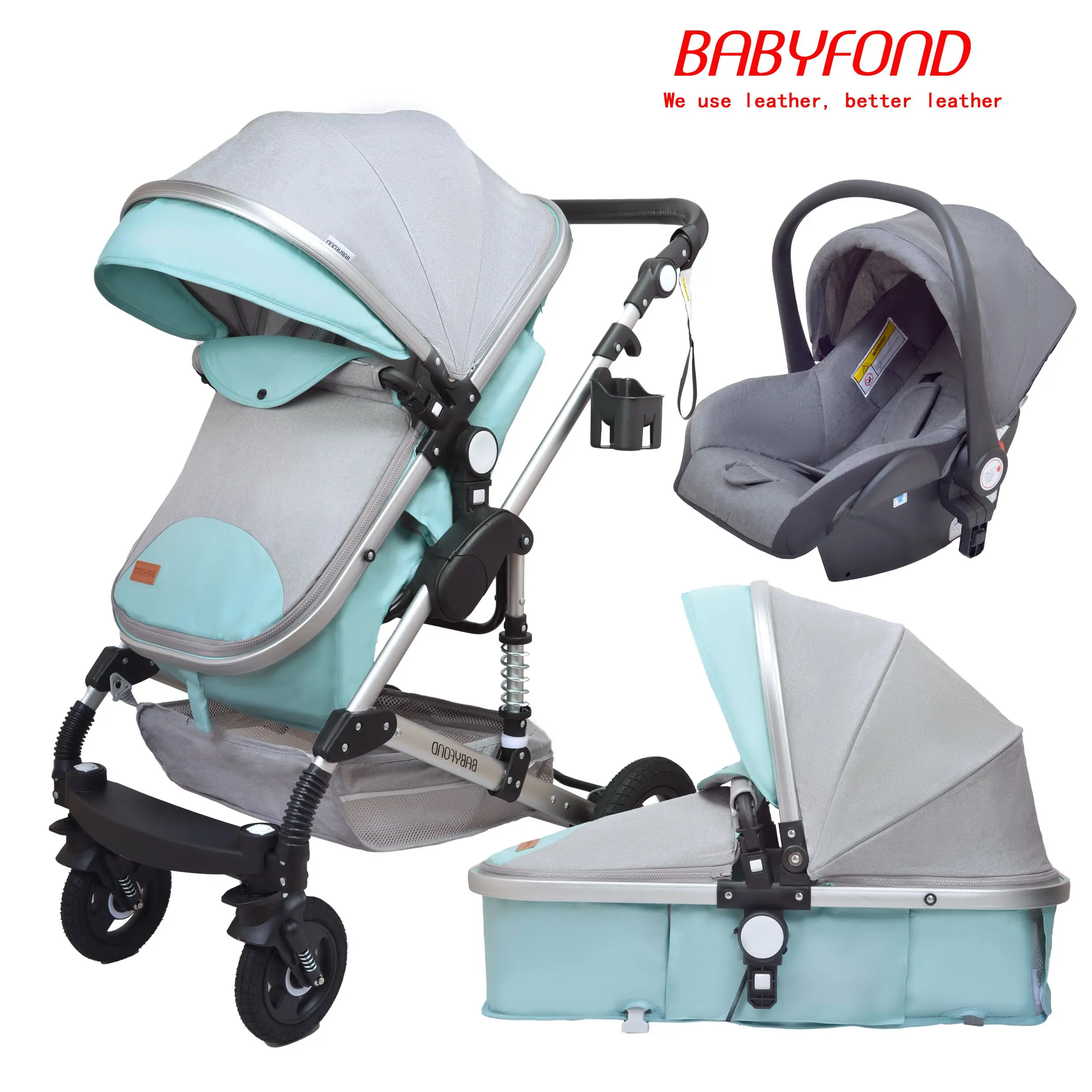 

Baby Stroller 3 in 1 Portable Travel Baby Carriage New born Luxurious High Landscape Baby Car Babyfond