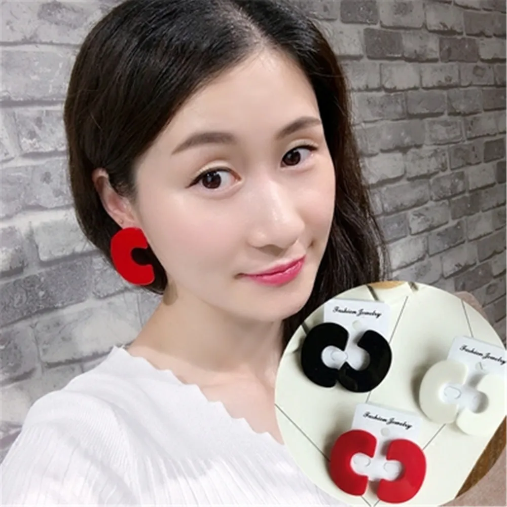 2018 НОВЫЕ геометрические прозрачные большие круглые Любовь Сердце акриловый