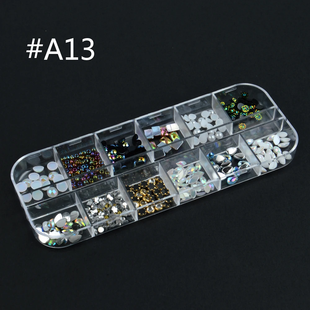 

12 Grids Charm 3D Nail Flakes Butterfly Shape Laser Glitter Sequins Holographic Nail Art Decorations Manicure DIY Tips