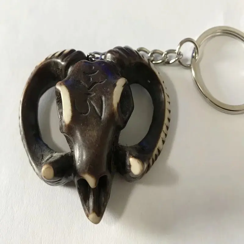 

12 pcs Imitation Yak Bone Sheep Key Chains Men Women's Car Keychains Biker Keyrings