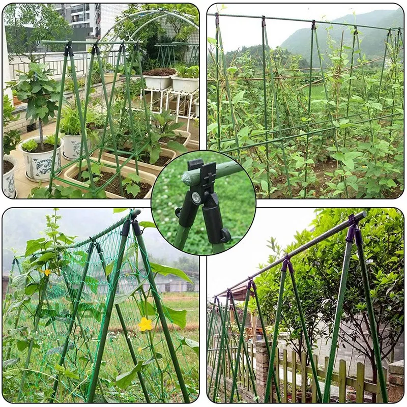 

50 Pcs Garden Stake Connectors 5 Types 0.43Inch Diameter Adjustable Plant Connector for Plant Stakes Connecting Tubes