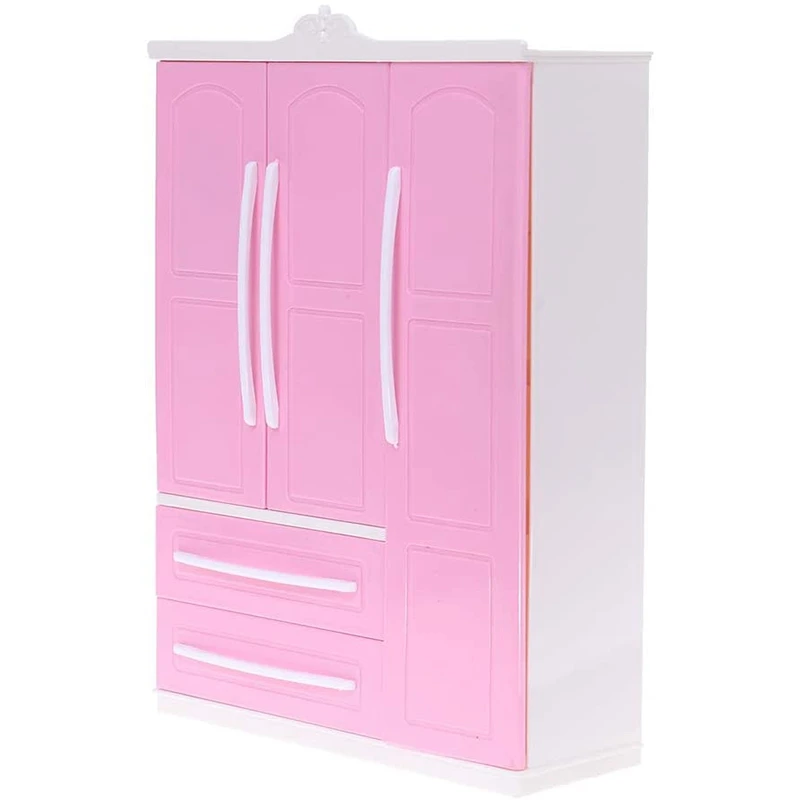 

Doll Closet Wardrobe Clothing Organizer Doll Clothes and Accessories Storage for Kids Birthday Gift