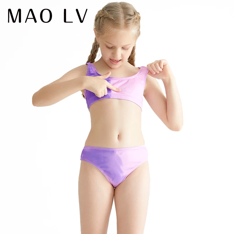 

Changing Color Bikini Set Swimwear 2020 New Item Swimsuit High Temperature Discoloration Meet Water for child Swimsuit Bathing