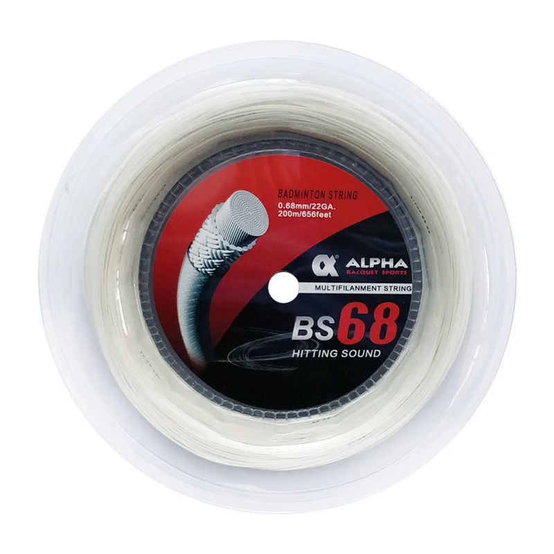 1 Reel Alpha BS68 0.68mm 200m badminton string good hitting sound racket control nylon strings | Спорт и развлечения
