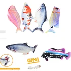 Электрическая игрушка для кошек, 30 см, USB-зарядное устройство, интерактивные реалистичные игрушки для кошек, жевательные игрушки, мягкая рыба, игрушка для кошек, товары для домашних животных для собак