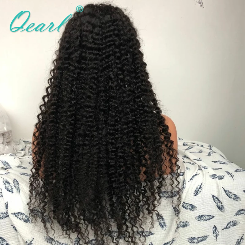 Кудрявые кудрявые парики с Фронтом шнурка человеческие волосы для черных женщин