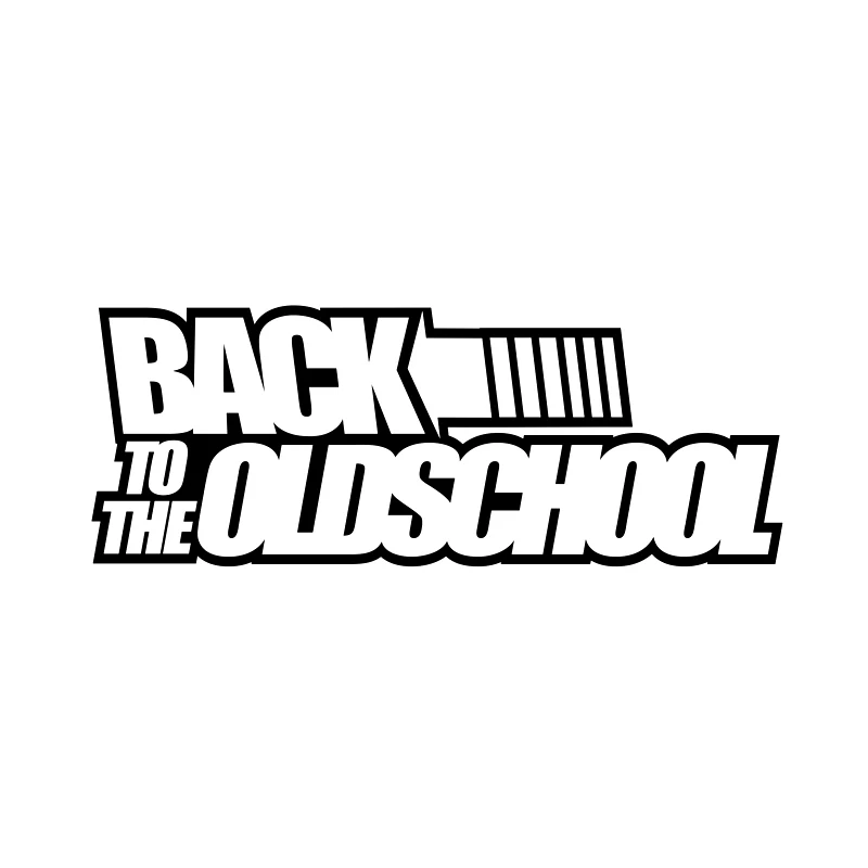 

Fun Back To The Oldschool виниловые креативные автомобильные стикеры Настенные украшения черный, серебристый цвет, 15,9 см * 6 см