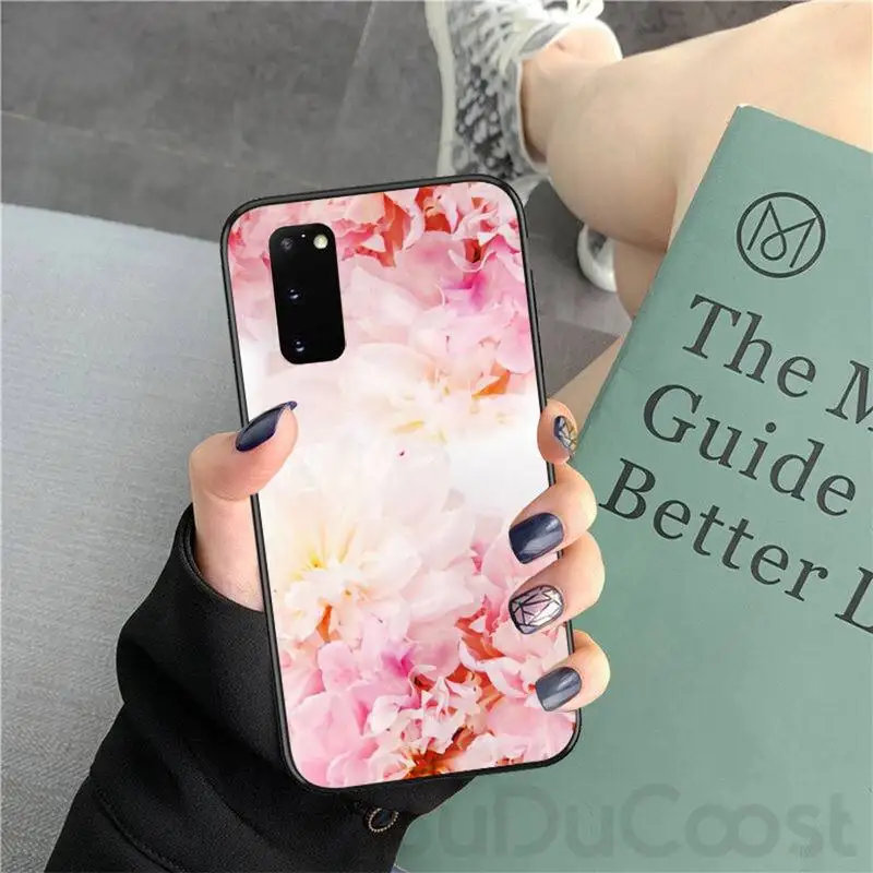 Японский милый блестящий чехол Chenel с цветами вишни для Samsung Galaxy S9 S10 S10E S6 S7 S8 S9Plus S5