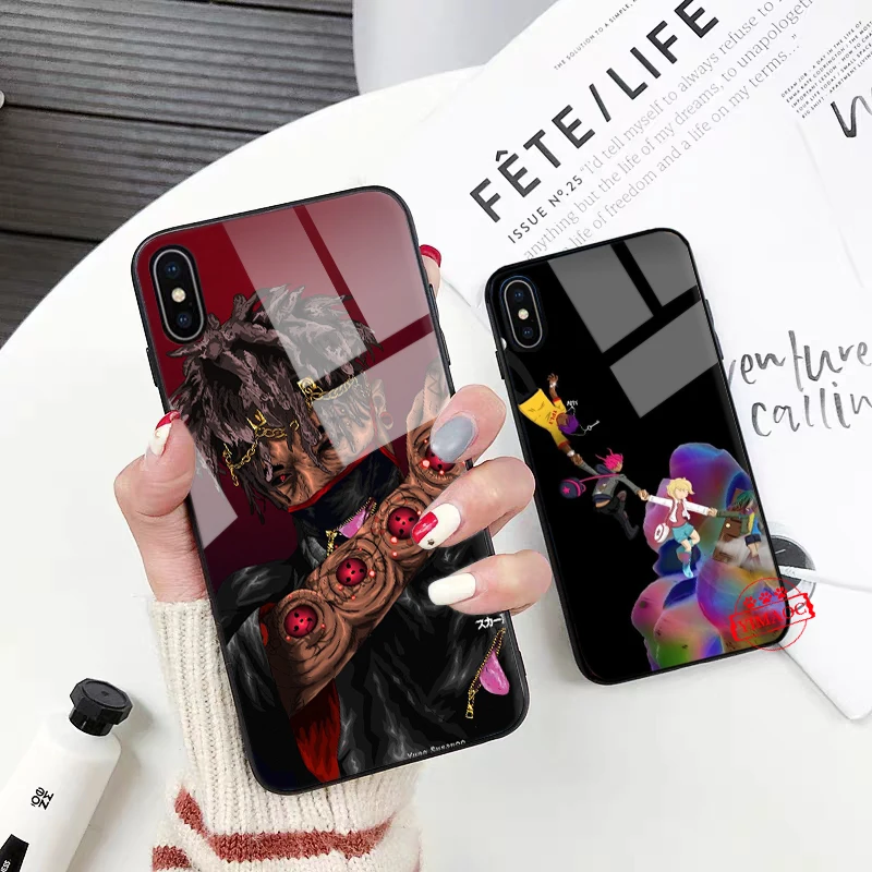 YIMAOC Lil Uzi Vert Glass Phone Case for Apple iPhone XR X XS Max 6 6S 7 8 Plus 5 5S SE |