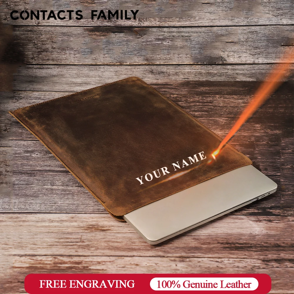 

Laptop Case For Macbook Air Pro 13 15 Case 2020 Sleeve Bag A2179 A2338 M1 A2159 A2289 Genuine Leather ASUS DELL XPS Cover