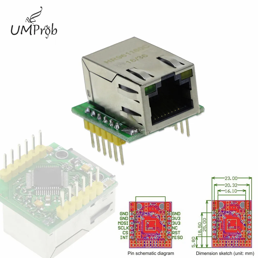 Модуль W5500 TCP/IP Ethernet совместимый с WIZ820io|Интегральные схемы| |
