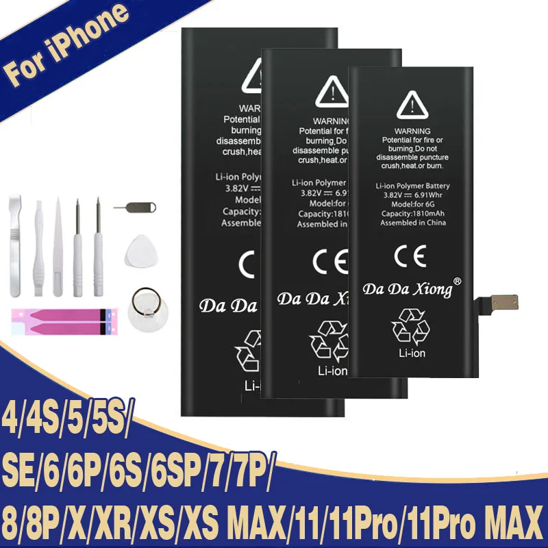 Аккумулятор DaDaXiong для iPhone 6 6S 7 8 Plus X XR Xs Max|Аккумуляторы мобильных телефонов| |