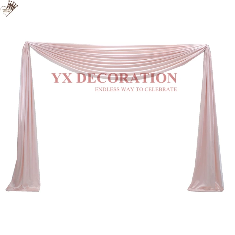 Hot Sale 2.4M 3M 6M Long Ice Silk Panel Drapey Wedding Arch Draping Fabric For Ourdoor Backdrop Curtain Decoration | Дом и сад