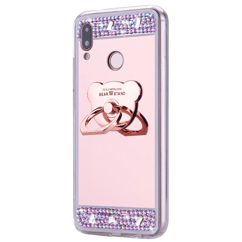 Mirror Ring Case For Huawei P30 honor 6c Pro Y5 Y6 Y9 Prime 2019 Y7 2018 8C 9X 9 lite view 20 10 8A 8X phone cover | Мобильные