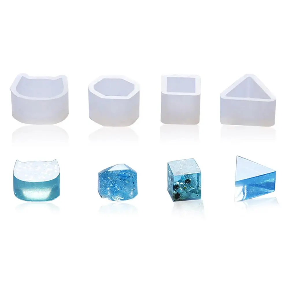 Силиконовая форма для сережек 16 шт. прозрачная квадратная украшения тортов