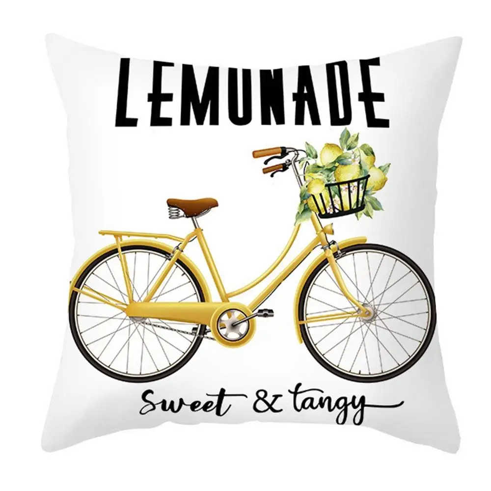 

New Cushion Cover Fresh Lemon Peach Skin Pillowcase Summer Pillowcase Suitable For Bedroom Living Room Sofa Home Decoration