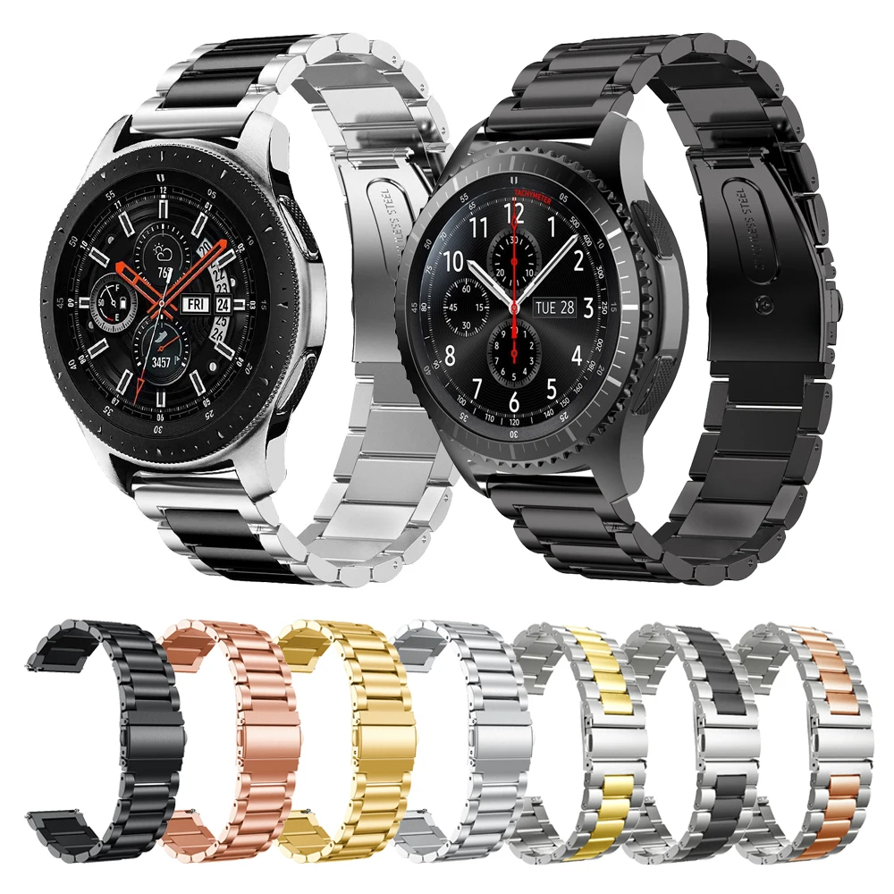22 мм 20 металлический браслет из нержавеющей стали для samsung Galaxy Watch 42 46 ремешок gear S3