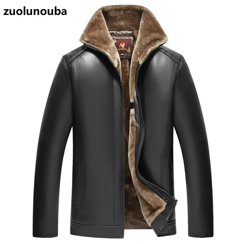 

Новинка Осень-зима 2020, бархатное утепленное меховое пальто на молнии для мужчин среднего и пожилого возраста, приталенная куртка из искусст...